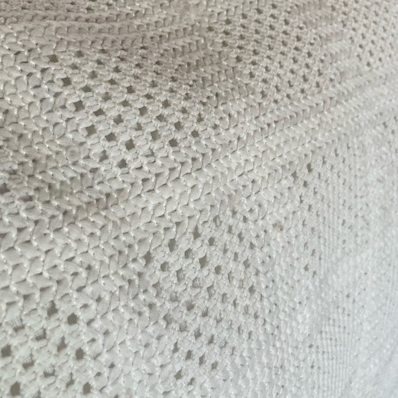 Crochet-style Vintage 60s sweater sheath dress medium - Picture 6 of 8